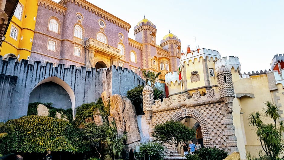 Discover the colorful architecture of Pena Palace, a historic landmark in Sintra, Portugal.